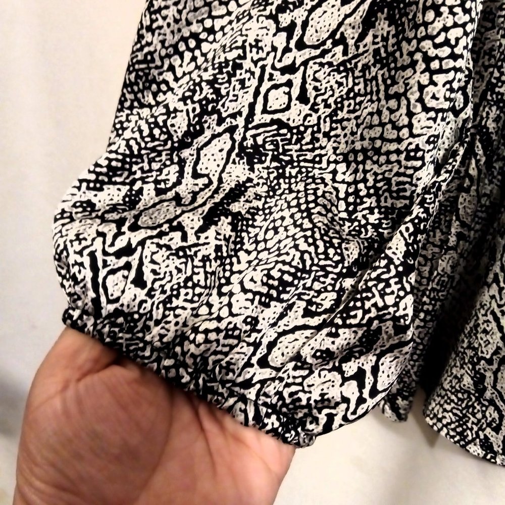 Snake Print Button Front Blouse 1x - image 5